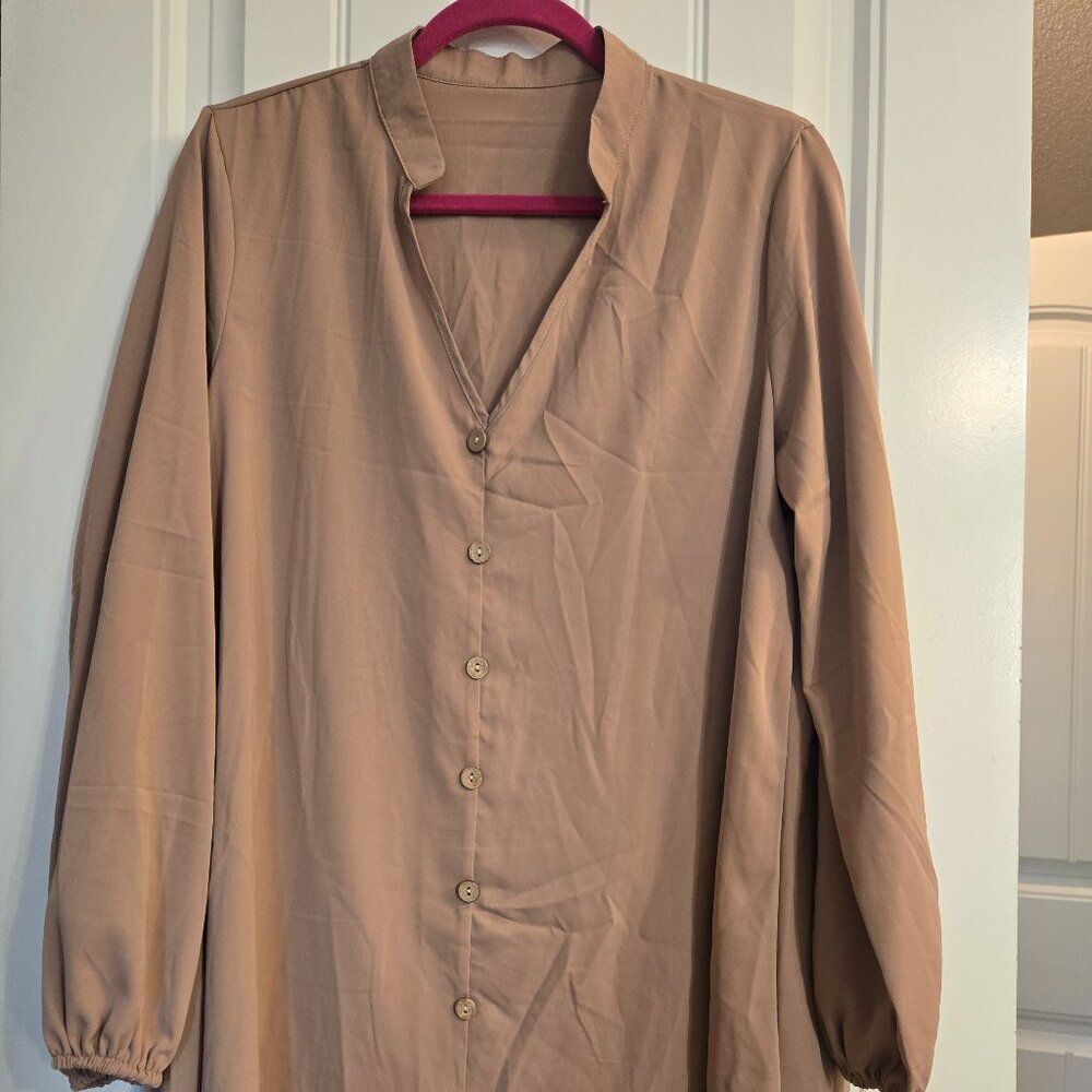 Beige dress by Shein size L, new and unused